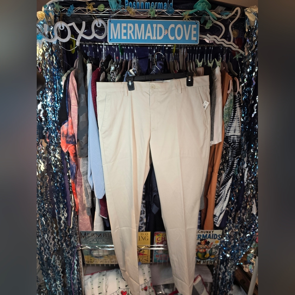 #0489 MEN'S 38x34 NWT Stone Golf Pants 4 Pockets Stretch AMAZON Moisture Wicking